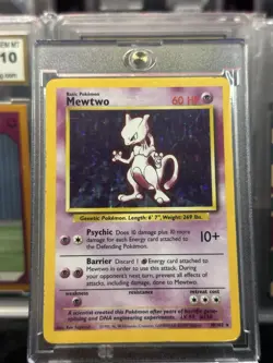 Pokemon TCG Mewtwo 10/102 Base Set Unlimited Holo Card - Image 2