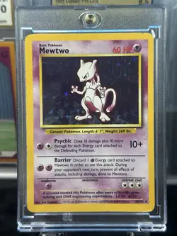 Pokemon TCG Mewtwo 10/102 Base Set Unlimited Holo Card - Image 3