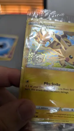 Pikachu 049/195 Holiday Calendar Promo Holo Snowflake Stamped Card SEALED - Image 3