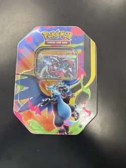 Pokemon Mega Charizard X Tin Trading Card Game Metal Multicolor 10-10300-120 NEW - Image 2