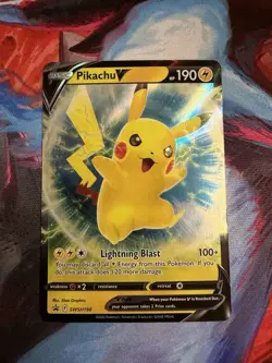Pikachu V SWSH198 SWSH: Sword & Shield Promo Cards Holo NM - Image 1