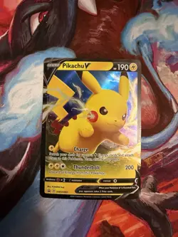Pikachu V SWSH061 SWSH: Sword & Shield Promo Card Holo NM - Image 1