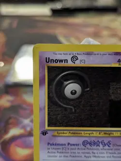 Unown C 1st Edition MP Pokemon Card WOTC TCG - Image 3