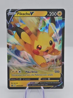 Pikachu V SWSH285 Black Star Promo Holo Pokemon Card NM Full Art - Image 1