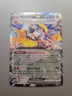 Pokemon TCG Skeledirge EX Paradox Rift Double Rare Holo Card 137/182 - Image 1
