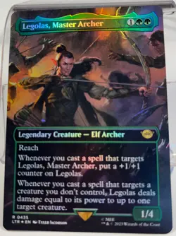 MTG Legolas, Master Archer *BORDERLESS FOIL* The Lord of the Rings (LTR) LotR - Image 1