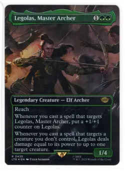 MTG Legolas, Master Archer *BORDERLESS FOIL* The Lord of the Rings (LTR) LotR - Image 2