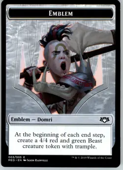 Emblem - Domri, Chaos Bringer - Mythic Edition: Ravnica Allegiance - 3 - NM - Image 1
