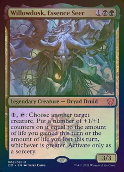 Willowdusk, Essence Seer - Foil - Display Commander - Thick Stock - Commander 20 - Image 1
