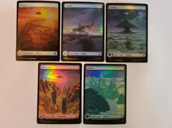 5x Basic Land Set -Full Art Foil- AVATAR: THE LAST AIRBENDER L TLA mtg NM/M - Image 1