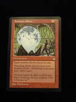 Invasion Plans - Stronghold Magic The Gathering MTG Red Rare English 1996 LP - Image 1