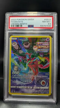 POKEMON CROWN ZENITH #GG12 FULL ART/💎🔥DEOXYS PSA 8.5🔥 - Image 1