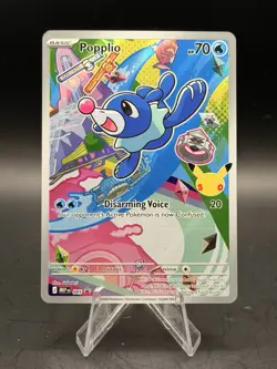 Popplio 045 - Pokemon Mega Evolution Black Star Promo Card - NM - Image 1