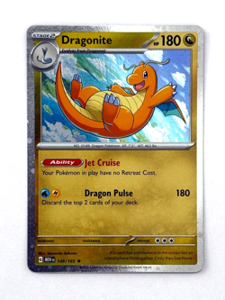 Pokemon TCG Dragonite 149/165 Cosmo Holo 151 Sam’s Club Promo SWIRL - Image 1
