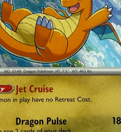 Pokemon TCG Dragonite 149/165 Cosmo Holo 151 Sam’s Club Promo SWIRL - Image 3