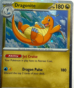 Pokemon TCG Dragonite 149/165 Cosmo Holo 151 Sam’s Club Promo SWIRL - Image 4