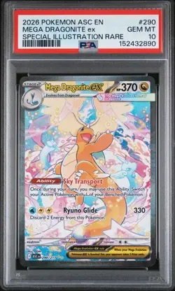 2026 POKEMON ASC EN-ASCENDED HEROES #290 MEGA DRAGONITE EX PSA 10 - Image 1