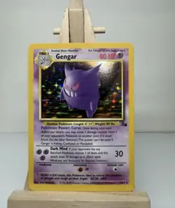 Pokemon Gengar 5/62 Fossil Holo Rare 80 HP Stage 2 English Keiji Kinebuchi - Image 1