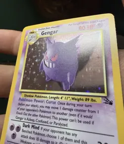 Pokemon Gengar 5/62 Fossil Holo Rare 80 HP Stage 2 English Keiji Kinebuchi - Image 3