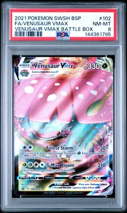 2021 Pokemon Battle Box Venusaur VMAX SWSH102 - Black Star Promo - PSA 9 Mint - Image 2