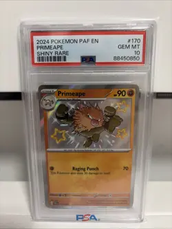 2024 Pokemon PAF En-Paldean Fates Shiny Rare #170 Primeape PSA 10 - Image 1