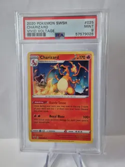 2020 Pokemon Vivid Voltage Charizard #025 PSA 9 Mint Holo Rare SWSH - Image 1