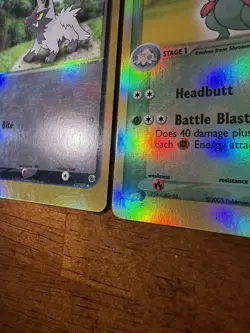 Pokemon TCG Reverse Holo Sharpedo Vigoroth Poochyena Breloom Lot 4 Holo English - Image 2