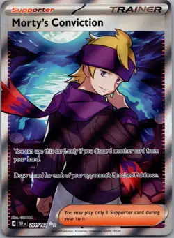 Morty's Conviction 201/162 SV05: Temporal Forces Pokemon TCG Ultra Rare NM - Image 1