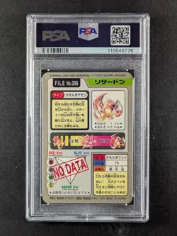 1997 Pocket Monsters Carddass CHARIZARD Prism Holo Rare #006 Japanese PSA 7 - Image 2