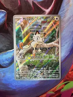 Pokemon TCG Phantasmal Flames Meowth 106/094 Illustration Rare Nm - Image 1