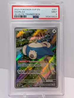 Pokemon Snorlax 151 Pokemon Full Art Promo SVP EN 051 - PSA 9 Mint - Image 1