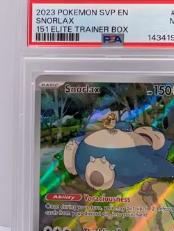 Pokemon Snorlax 151 Pokemon Full Art Promo SVP EN 051 - PSA 9 Mint - Image 5