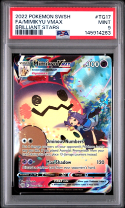 PSA 9 Mint 2022 Pokemon SwSh Brilliant Stars Mimikyu VMAX TG17 Graded - Image 1