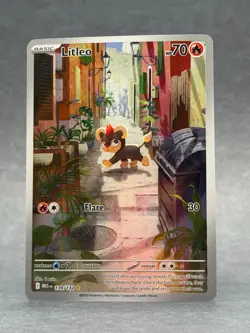Pokemon - 139/132 Litleo ME01 Mega Evolutions Illustration Rare Holo NM TCG - Image 1