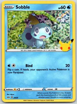 POKEMON MCDONALD'S 25TH ANNIVERSARY PROMOS SOBBLE 024/025 PROMO HOLO NM - Image 1