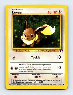 Eevee 55/82 Team Rocket Non Holo Pokemon Card LP - Image 1