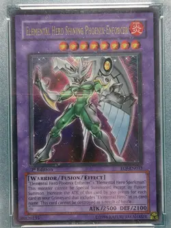 Yu-Gi-Oh! 2006 1ST ED EOJ-EN033 ELEMENTAL HERO SHINING PHOENIX ENFORCER PSA 9 - Image 2