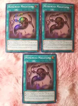 (3) Yu-gi-oh! Mitsurugi Magatama ALIN-EN094 Super Rare 1st Edition - Image 1