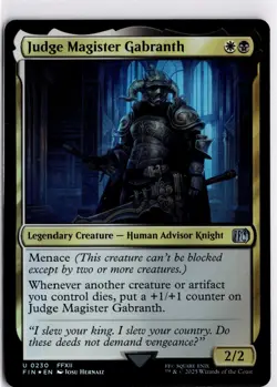 MTG FINAL FANTASY FOIL Judge Magister Gabranth U 230 NM Pack Fresh ActualScan of - Image 1