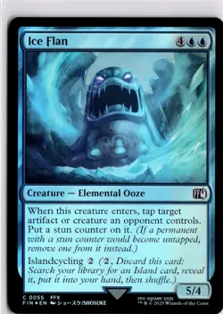 MTG FINAL FANTASY FOIL Ice Flan C 55 NM Pack Fresh ActualScan of Card - Image 1