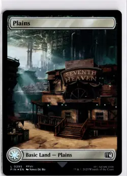 MTG FINAL FANTASY FOIL Plains () (Surge Foil) L 572 NM Pack Fresh ActualScan of - Image 1