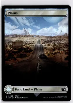 MTG FINAL FANTASY FOIL Plains () L 296 NM Pack Fresh ActualScan of Card - Image 1