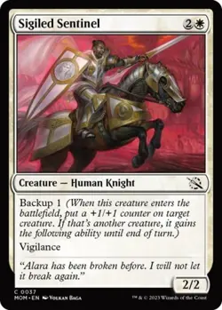 Sigiled Sentinel -Foil Near Mint MTG March of the Machine - Image 1