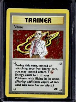 2000 Pokemon Gym Challenge Blaine Holo #17/132 - Image 1