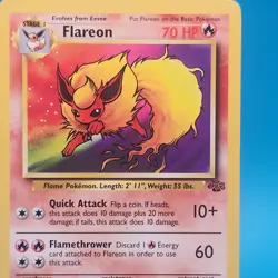 1999 Pokemon TCG- Flareon - 19/64 - Non Holo - Unlimited Jungle NM/M - VINTAGE! - Image 3