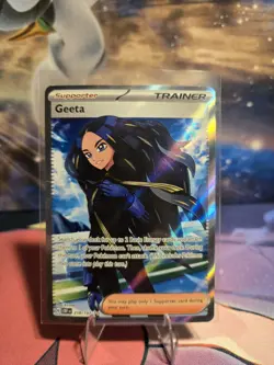 Pokemon TCG - Holofoil Geeta Ultra Rare 218/197 NM OBF - Image 1