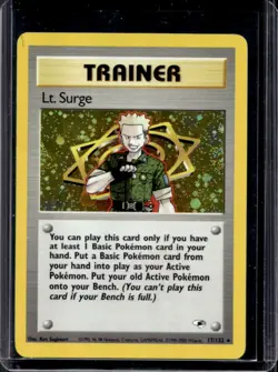 2000 Pokemon Gym Heroes Lt. Surge Holo #17/132 - Image 1
