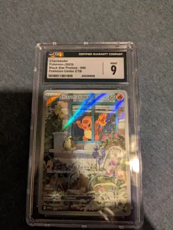Pokemon Center 2023 Charmander #044 Stamped Black Star Promo CGC Mint 9 - Image 1