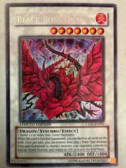 Black Rose Dragon Limited Edition Secret Rare CT05-EN003 Mint Yu-Gi-Oh! - Image 1