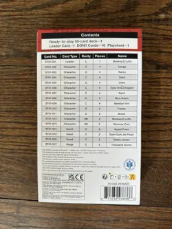 One Piece TCG Factory Sealed Starter Deck ST-01 Straw Hat Crew English Edition - Image 2